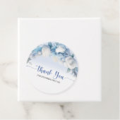 ダスティエレガントブルーフローラベイビーシャワーありがとう フェイバータグ (インサイチュ)