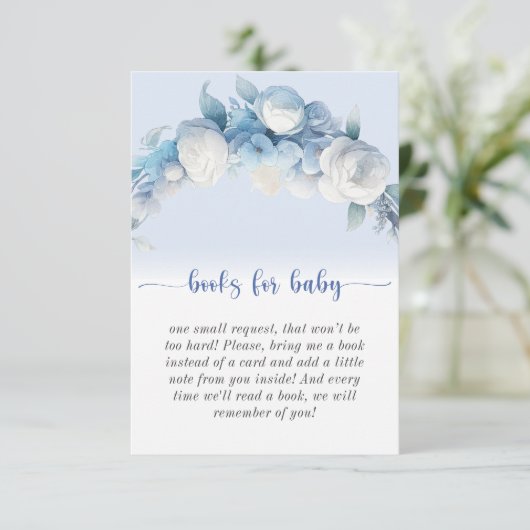 ダスティエレガントブルーフローラベビーブック エンクロージャーカード (スタンド正面)