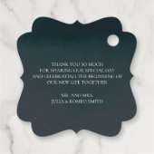 ダスティエレガントブルーフローラ結婚ズ・サンキュー フェイバータグ (裏面)