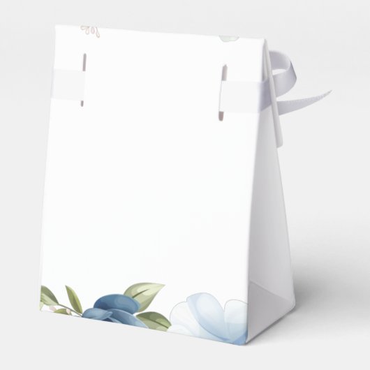 ダスティエレガントブルーフローラ結婚ズ・サンキュー フェイバーボックス (裏面サイド)