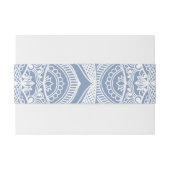 ダスティエレガントブルーホワイトレースクラシック 招待状ベリーバンド (裏面例)