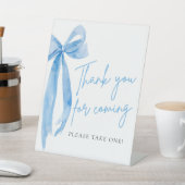 ダスティエレガントブルーボウのサインに感謝来する 台座サイン (インサイチュ)