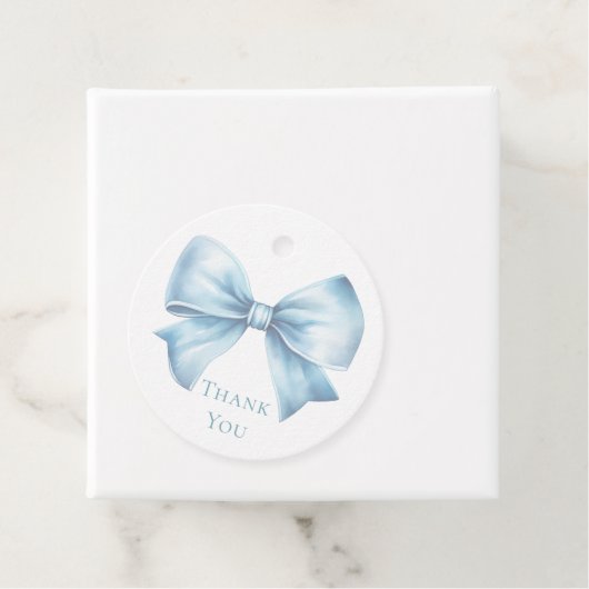 ダスティエレガントブルーボウボーイ誕生日ありがとう フェイバータグ (インサイチュ)