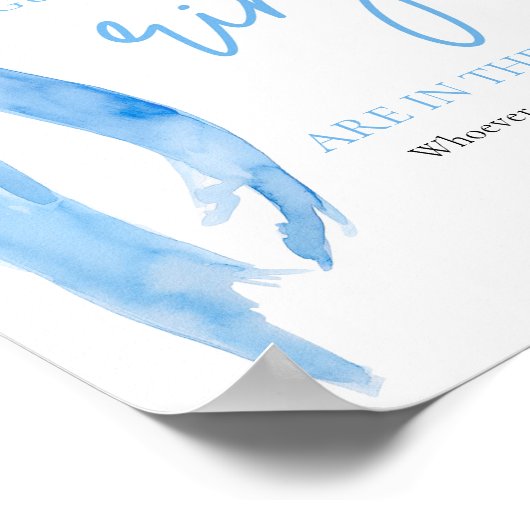 ダスティエレガントブルーボウ推測いくつのリングや輪ゲーム ポスター (角)