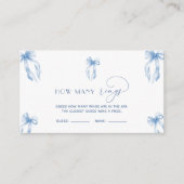 ダスティエレガントブルーボウ推測どのようにリングや輪ゲーム エンクロージャーカード (正面)