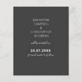 ダスティエレガントブルー写真の日付を保存結婚する (裏面)