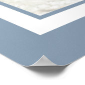 ダスティエレガントブルー写真の結婚ウェルカムサイン ポスター (角)