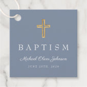 ダスティエレガントブルー宗教十字少年バプテスマ フェイバータグ (正面)