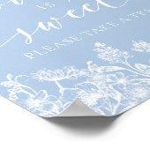 ダスティエレガントブルー愛は甘いトリートのお願いサイン ポスター (角)