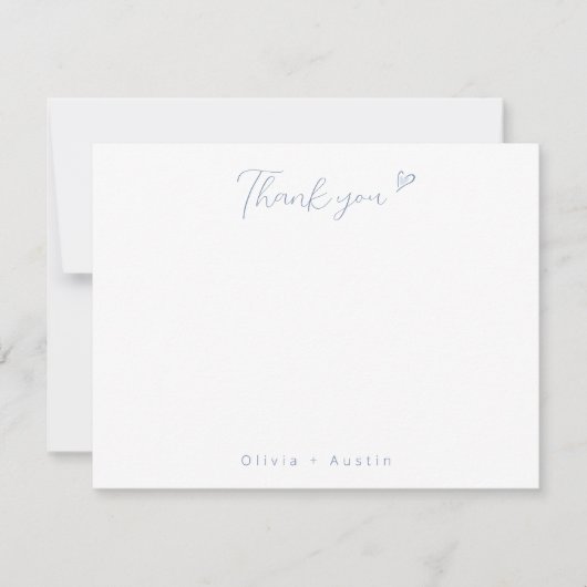 ダスティエレガントブルー手引き弓ありがとう ノートカード (正面)