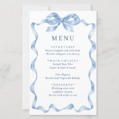 ダスティエレガントブルー手描きボウのメ結婚ニュー (正面)