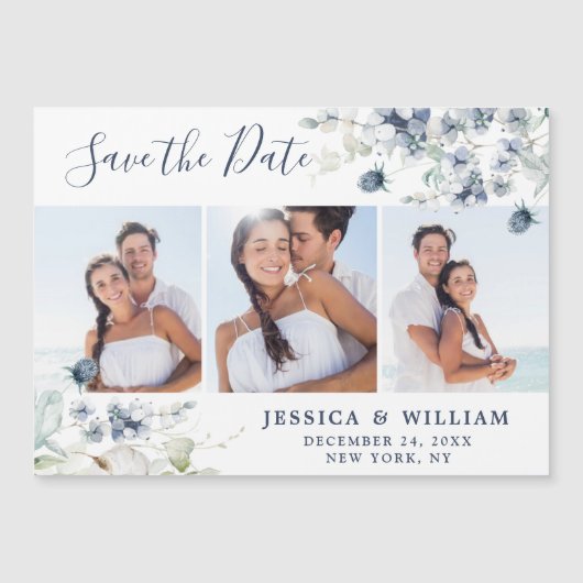 ダスティエレガントブルー日付磁気カードを保存 (正面)