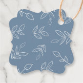 ダスティエレガントブルー葉のに感謝結婚 フェイバータグ (裏面)