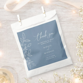 ダスティエレガントブルー葉の結婚に感謝 フェイバーバッグ