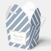 ダスティエレガントブルー金ゴールド結婚ズ・サンキュー フェイバーボックス (オープン)