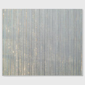 ダスティエレガントブルー金ゴールド&シルバーグリッター抽象芸術 ラッピングペーパー (フラット)