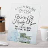 ダスティエレガントブ淡い色のブルーバラオープンシー結婚ト 台座サイン (インサイチュ)