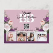 ダスティエレガントマウヴフローラサロンフォトマーケティング ポストカード (裏面)