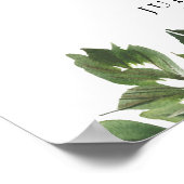 ダスティエレガントマウヴ植物学結婚の歓迎 ポスター (角)