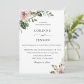 ダスティエレガントマウヴ植物学結婚院 招待状 (スタンド正面)