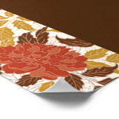 ダスティオレンジ牡丹花秋ブライダルシャワー ポスター (角)