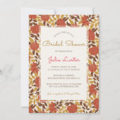 ダスティオレンジ牡丹花秋ブライダルシャワー 招待状 (正面)
