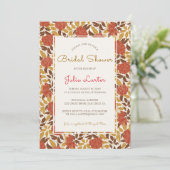 ダスティオレンジ牡丹花秋ブライダルシャワー 招待状 (スタンド正面)