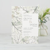 ダスティオーガニックセージカーキフローラ招待状 招待状 (スタンド正面)