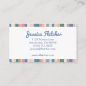 ダスティカラフルーストライプミニマル 名刺 (裏面)