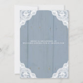 ダスティカントリーブルーメイソンジャールレースブライダルシャワー 招待状 (裏面)