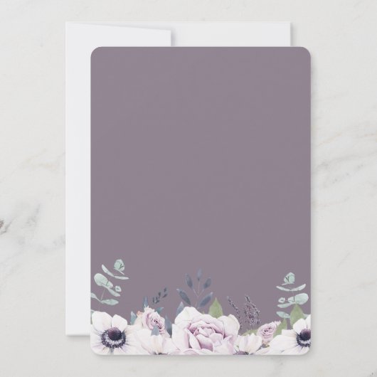 ダスティガーデンフローラバイオレット結婚式招待状 案内状 (裏面)