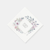 ダスティガーデンフローラパーソナライズされた紙ナプキンス スタンダードカクテルナプキン (角)