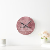 ダスティガーリーバラ金ゴールドスパークルグラムモノグラム名 ラウンド壁時計 (ホーム)