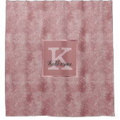 ダスティガーリーバラ金ゴールドダイヤモンドグラモダンムモノグラム シャワーカーテン (正面)