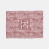 ダスティガーリーバラ金ゴールドGlam Diamond Monogram Name フリースブランケット (正面(横))