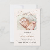 ダスティクリームホッエレガントクロプス《キリスト教》洗礼式や命名式バプテスマ 招待状 (正面)