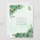 ダスティグガーリーリーン金ゴールドフローラプリンセスキンセアニラ 招待状 (裏面)