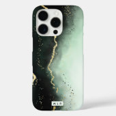 ダスティグモダンログラデーションーン&金ゴールドムーディモノグラム Case-Mate iPhoneケース (裏面)