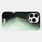 ダスティグモダンログラデーションーン&金ゴールドムーディモノグラム Case-Mate iPhoneケース (裏面 (横))