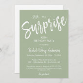 ダスティグリーンサプライズ誕生日引退パーティー 招待状 (正面/裏面)