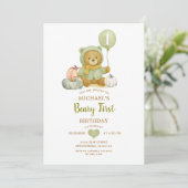 ダスティグリーンセージ秋ベイリーファースト誕生日 招待状 (スタンド正面)