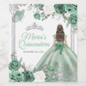 ダスティグリーンドレスクインセアニラクラウン誕生日 ワインラベル (シングルラベル)