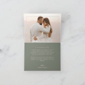 ダスティグリーン写真 新婚 楽しいクリスマス サンキューカード (内部)