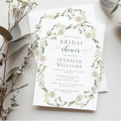 ダスティグリーン グリーンネリー フラワーリース ブライダルシャワー 招待状