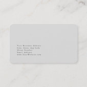 ダスティグリーン&プラチナグレーミニマルスタイリッシュリスト 名刺 (裏面)