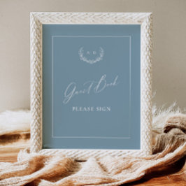 ダスティコテージゲストブック結婚ズテーブルサインデコール ポスター