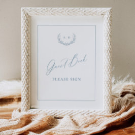 ダスティコテージゲストブック結婚ズテーブルサインデコール ポスター