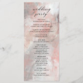 ダスティコーラル抽象芸術ブラッシュストローク結婚式 プログラム (裏面)