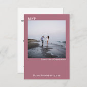 ダスティシンプルバラモダンミニマ結婚リスト 出欠カード (正面/裏面)