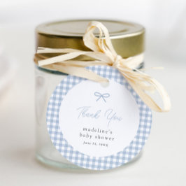 ダスティシンプルブルーギンガムボーイズ赤ちゃんシャワーの好意 フェイバータグ